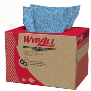 WYPALL BLUE WIPERS FOR OIL,GRESE,INK,12X17(180)