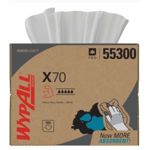 WYPALL X70 MEDIUM DUTY CLOTH,WHTE,11X16 192/BX
