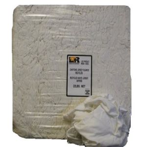 WHITE RAGS, RECYCLED, COMPESSED, 22LBS