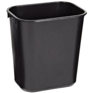 PLASTIC WASTEBASKET, BLACK, 28 PINT (13.24L)